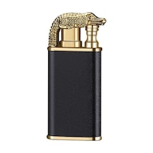 Hızıroğulları Yaratıcılık Buzlu Timsah Model Çakmak Çift Alev Çakmak