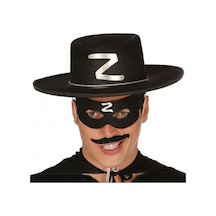 Z Logolu Yetişkin Zorro Şapkası Ve Zorro  Maskesi
