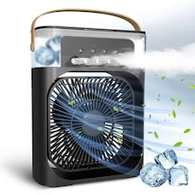 Taşınabilir 3 Farklı Mod Ayarlı 7 Farklı Led Işıklı Sulu Soğutmalı Taşınabilir Masaüstü Usb Fan Vantilatör 5224