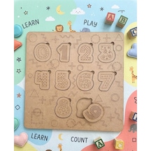 Ahşap Montessori Rakamlar Bul-tak Eğitici Puzzle Oyuncak