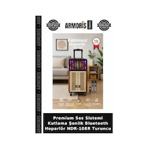 Premium Ses Sistemi Kutlama Şenlik Bluetooth Hoparlör Ndr-108r Turuncu