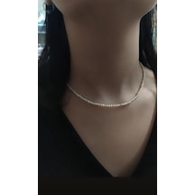Gümüş Kilitli Doğal 3mm Kum İncisi Kolye Gl76f239 Diğer