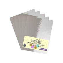 Gümüş Gri 50x70 Metalik Aynalı Fon Kartonu 5 Adet 1 Paket Artlantis Aynalı Metalik Fon Kartonu