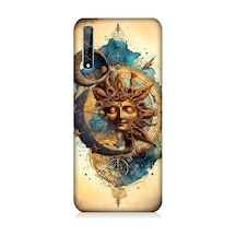 Huawei Y8p Uyumlu Ay Ve Güneş Tarot Desenli Silikon Kılıf