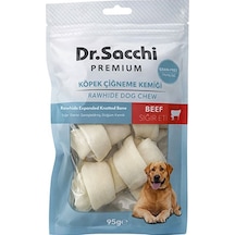 Dr.sacchi Premium Sığır Etli Sığır Derisi Genişletilmiş Düğüm Kemik Tahılsız Köpek Ödülü 2-4 3lü 95 Gr 109-30015.01