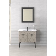 Biani Cosmos 90 Cm Matt Mocha Banyo Dolabı