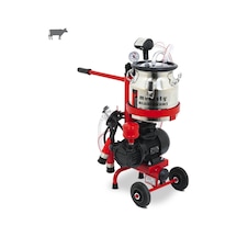 Melasty Micro Tekli İnek Süt Sağma Makinesi Paslanmaz Güğüm - Kauçuk Memelik Kuru Pompa