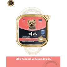 Reflex Plus Pate Msc Karidesli Ve Msc Somonlu Mini Ve Küçük Irklar İçin Yetişkin Köpek Maması 85 G