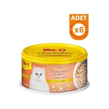 Meo Delite Tahılsız Soslu Tavuk Etli Yetişkin Konserve Kedi Maması 6 Adet 80 Gr