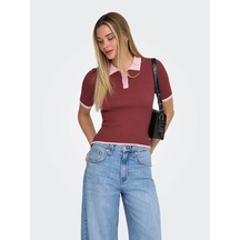 Only Onlmeddı Knitted Kırmızı Kadın T-shirt 15363165 Kırmızı