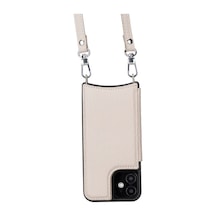 Apple Uyumlu iPhone 12 Mini Deri Askili Kilif Ufw Erc3 Bej 557298596