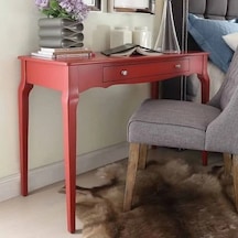 Wooding 120 Cm Masif Kırmızı Lake Bonamy Çalışma Masası Kırmızı