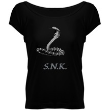 Snake Kadın Geniş Yaka Tişört