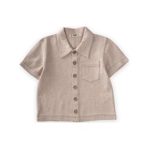 Cigit Kısa Kollu Keten Gömlek 2-7 Yaş Naturel NATUREL