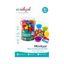 Renk Sınıflandırma Seti Montessori Eğitici Oyuncak Duyusal Gelişim Cımbızlı Renk Eşleştirme Oyunu 3+ Yaş