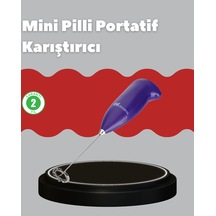 Frappe Ve Cappuccino Maker Taşınabilir Pilli Köpürtücü Mikser 0029