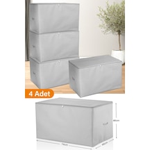 Serstil 4 Adet - Büyük Boy Gri Benekli Hurç - 74 X 46 X 46 Cm