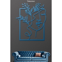 Uyuyan Güzel Metal Duvar Tablosu - Metal Duvar Sanatı - Mavi - 24 X 30 Cm