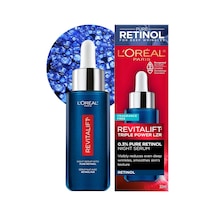 'l'oreal Paris Revitalift Triple Power Lzr Retinol Gece Serumu Yüz İçin,%0,3 Saf Retinol İçeren, Cildi Nemlendirir Ve Derin Kırışıklıkları Giderir, Tüm Cilt Tipleri İçin, 30 Ml