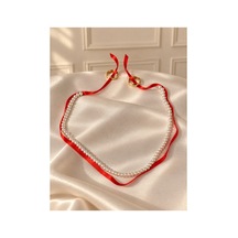Kırmızı Nişan Söz Yüzük Kurdelesi ,incili, Gelin Damat Nişan Söz Bride Kırmızı - 921790363