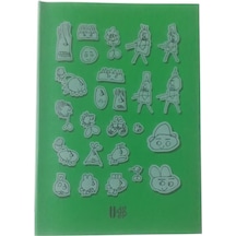 60 Yaprak Çizgili Defter Plastik Kapak A-5 1 Adet Pp Kapak Küçük Boy Çizgili Defter 60 Sayfa A5 Desenli Kapak Yeşil