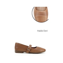 Gönderi(R) Gönderi R Taba Antik Baskılı Mary Jane Hakiki Deri Babet Taba Antik