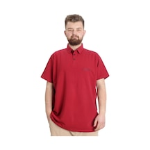 Mode Xl Büyük Beden Erkek T-Shirt Polo Carpe Dıem 23333 Bordo 001