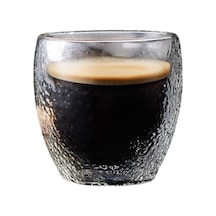Çift Cidarlı Buzlu Tasarım Kahve, Latte, Su Bardağı, 250 Ml, Cam Bardak, 1 Adet - 12220 Çok Renkli
