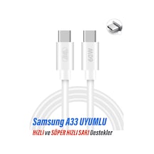 Samsung A33 5g Uyumlu Şarj Kablosu 25w Hızlı Type C Kablo 60w