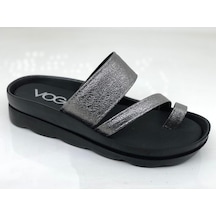 Voga 1740 Platin Çatlak Comfort Casual Bayan Terlik 001