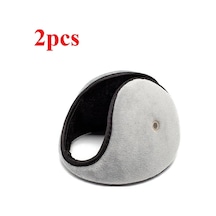 Primepickings Gri 2li Takım Kadın Erkek Kışlık Kulaklıklar Ses Yükseltici Delikli Bisiklet