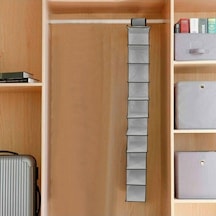 Novahub 10 Haki Cepler Asılı Giysi Çantası, İç Çamaşırı, Ayakkabı Organizatör, Ev Odası Elbise Tutucu Askı Dolap Haki