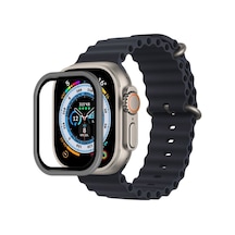 Watch Ultra 49mm Alüminyum Kasa Cam Ekran Koruyucu - Gri Bz8683140517045