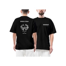 Burzum Graphic Ön Arka Baskılı Siyah Oversize Tişört