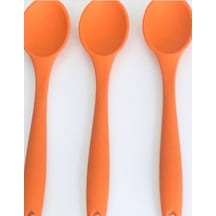 Bybirgül  Büyük Boy Yanmaz Yapışmaz Silikon 3lü Kaşık Set  ,Turun