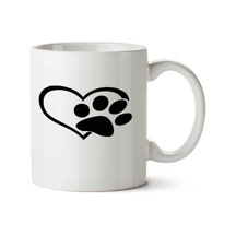 I Love Dog Pati İki Tarafı Baskılı Kupa Bardak Çok Renkli