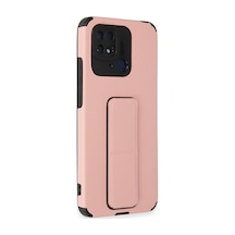 Xiaomi Redmi 10c Uyumlu Kılıf Mega Standlı Silikon - Pudra