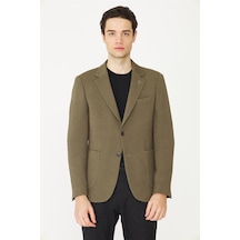 Yeşil Hafif Dokulu Blazer Ceket Yeşil