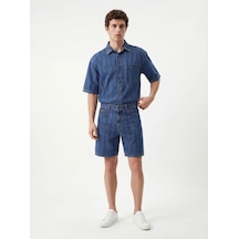 Baggy Fit Erkek Şort Denim