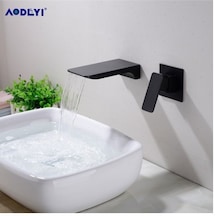 Banyo Lavabo Bataryası Ankastre Set Siyah