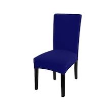Jms Lacivert Katı Renk Sandalye Kapak Spandex Streç Slipcovers Sandalye
