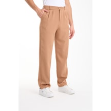 Gugus Erkek Baggy İthal Kumaş Pantolon Bej