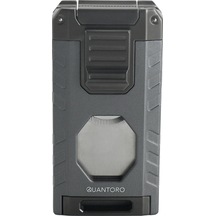 Quantoro Üç Torch Pürmüz Easy S/iğneli/delicili Kırık Gümüş Metal Puro Çakmağı - Trz1167