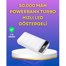 Lightning Ve Type-c Girişli 50000mah Powerbank Beyaz 34192306