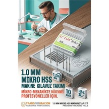 Süper İnce 1 Mm Hss Hassas Makine Kılavuz Ucu Seti - 10 Adet Saatçi Ve Mikro Mekanik 723192