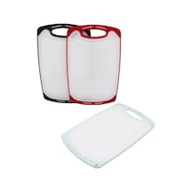 31x20cm Küçük Plastik Kesim Panosu Kaymaz Silikon Kenarlık - 10mm Kalınlık 5468 Çok Renkli
