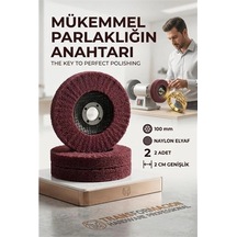 Mey İthalat Kırmızı Skoç Elyaf Mop Parlatma Diski - 100 Mm Metal Ve Paslanmaz 723117
