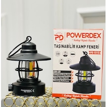 Powerdex Pd-1515 Taşınabilir Şarjlı Kamp Lambası Siyah