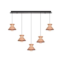 Özcan Aydınlatma 2803-5as-32 Mekik 5'li Sıralı Sarkıt Rose Gold