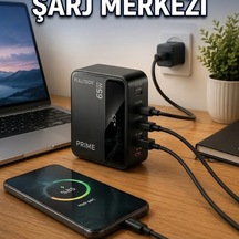 4 Portlu Gan Masaüstü Şarj İstasyonu 2 Usb-c + 2 Usb-a